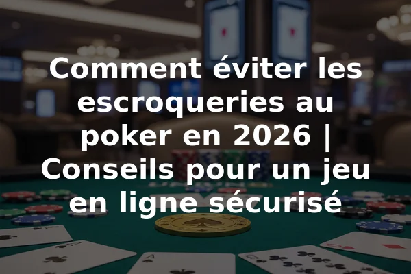 Comment éviter les escroqueries au poker en 2026 | Conseils pour un jeu en ligne sécurisé