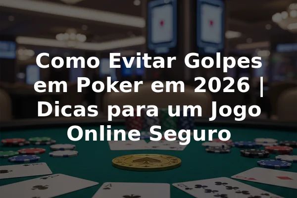 Como Evitar Golpes em Poker em 2026 | Dicas para um Jogo Online Seguro