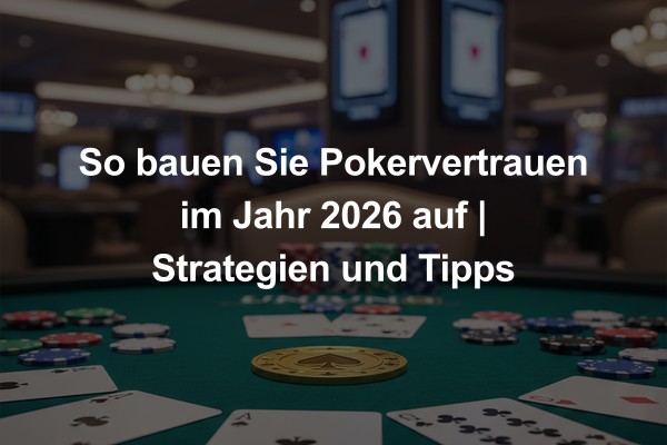 So bauen Sie Pokervertrauen im Jahr 2026 auf | Strategien und Tipps