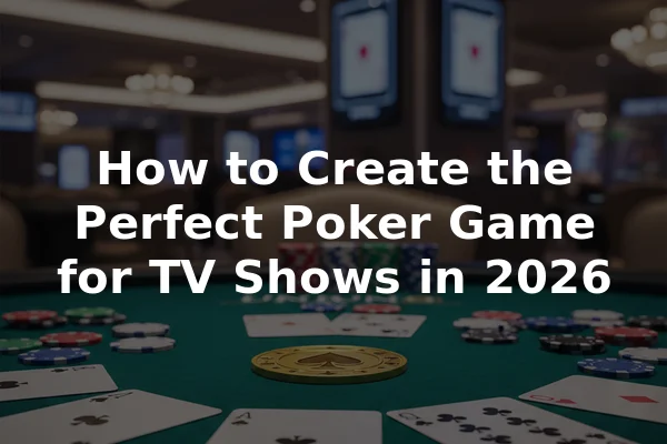 How to Create the Perfect Poker Game for TV Shows in 2026