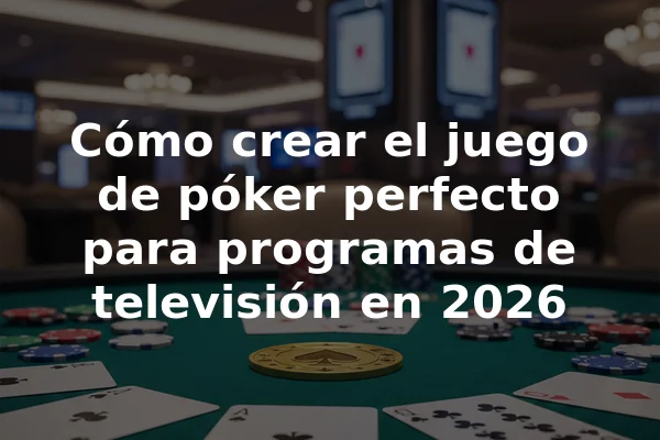 Cómo crear el juego de póker perfecto para programas de televisión en 2026