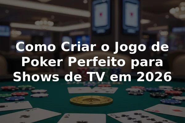 Como Criar o Jogo de Poker Perfeito para Shows de TV em 2026