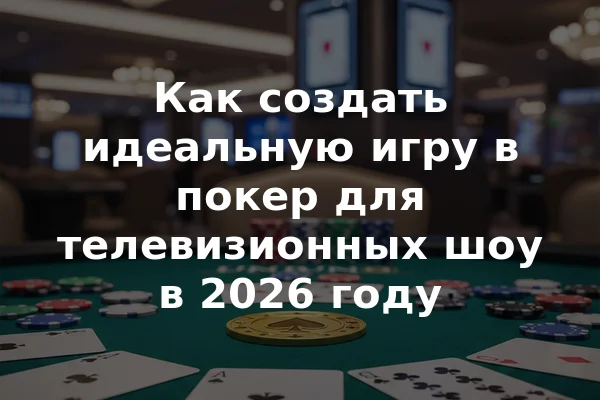 Как создать идеальную игру в покер для телевизионных шоу в 2026 году