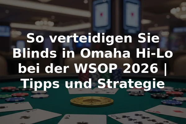 So verteidigen Sie Blinds in Omaha Hi-Lo bei der WSOP 2026 | Tipps und Strategie