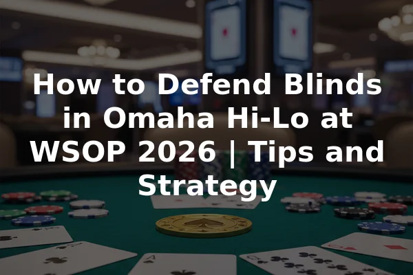 How to Defend Blinds in Omaha Hi-Lo at WSOP 2026 | Tips and Strategy