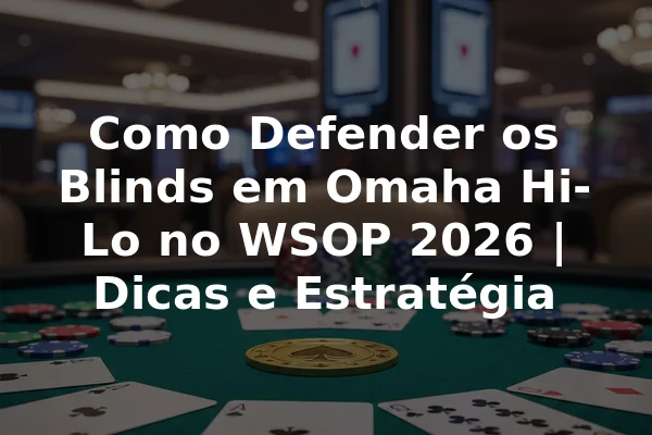 Como Defender os Blinds em Omaha Hi-Lo no WSOP 2026 | Dicas e Estratégia
