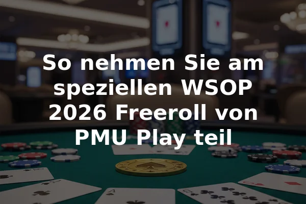 So nehmen Sie am speziellen WSOP 2026 Freeroll von PMU Play teil
