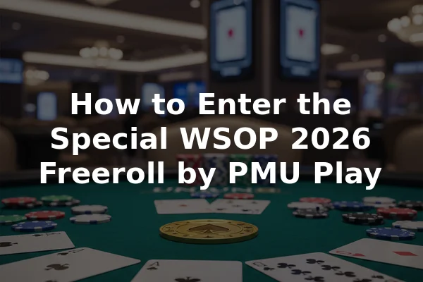 How to Enter the Special WSOP 2026 Freeroll by PMU Play