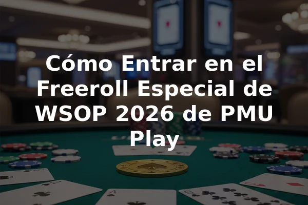 Cómo Entrar en el Freeroll Especial de WSOP 2026 de PMU Play