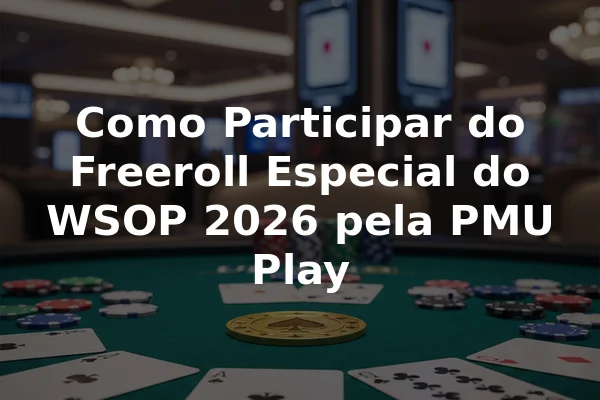 Como Participar do Freeroll Especial do WSOP 2026 pela PMU Play
