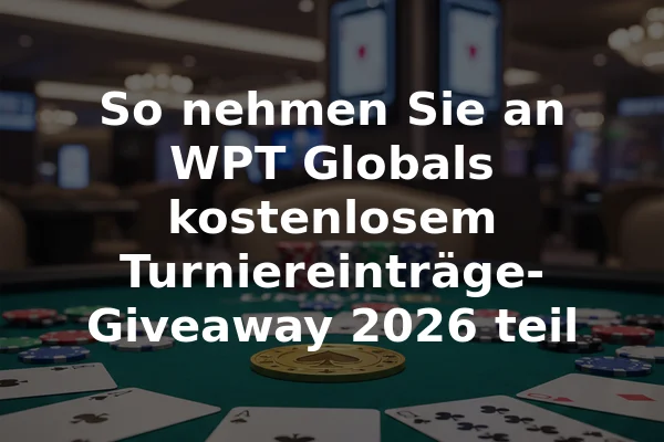 So nehmen Sie an WPT Globals kostenlosem Turniereinträge-Giveaway 2026 teil