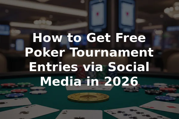 How to Get Free Poker Tournament Entries via Social Media in 2026