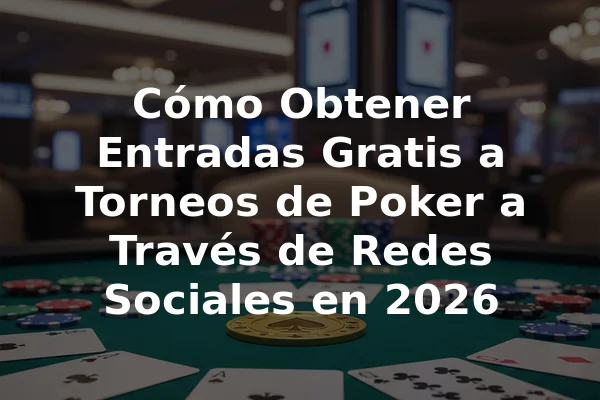 Cómo Obtener Entradas Gratis a Torneos de Poker a Través de Redes Sociales en 2026