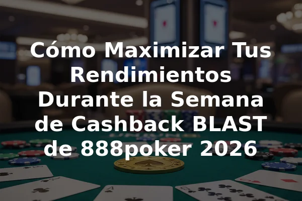 Cómo Maximizar Tus Rendimientos Durante la Semana de Cashback BLAST de 888poker 2026