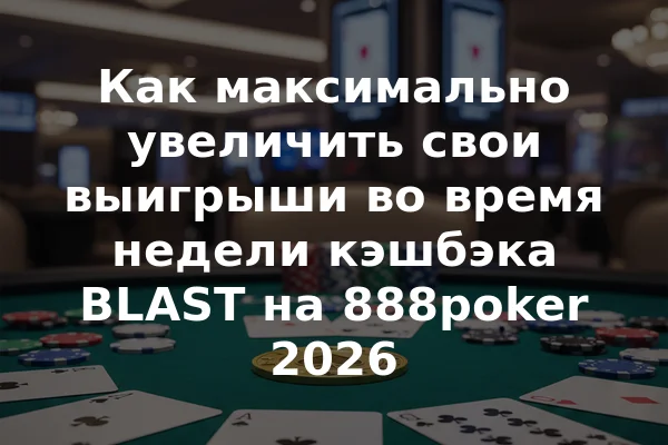 Как максимально увеличить свои выигрыши во время недели кэшбэка BLAST на 888poker 2026
