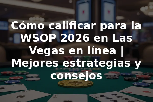 Cómo calificar para la WSOP 2026 en Las Vegas en línea | Mejores estrategias y consejos