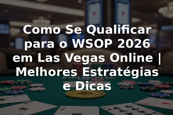 Como Se Qualificar para o WSOP 2026 em Las Vegas Online | Melhores Estratégias e Dicas