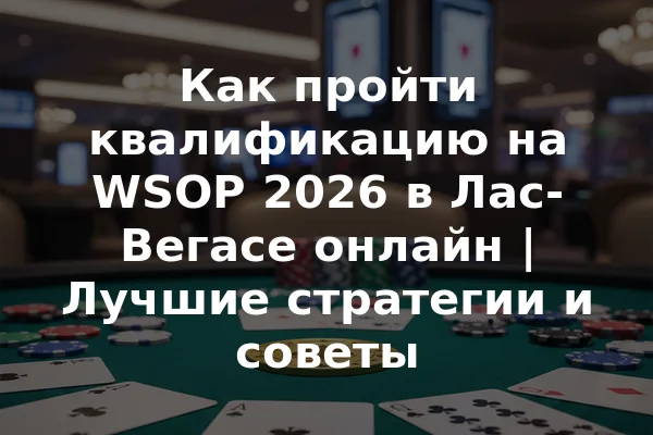 Как пройти квалификацию на WSOP 2026 в Лас-Вегасе онлайн | Лучшие стратегии и советы