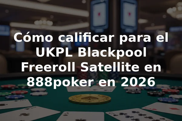 Cómo calificar para el UKPL Blackpool Freeroll Satellite en 888poker en 2026