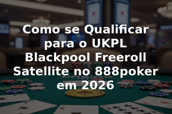 Como se Qualificar para o UKPL Blackpool Freeroll Satellite no 888poker em 2026