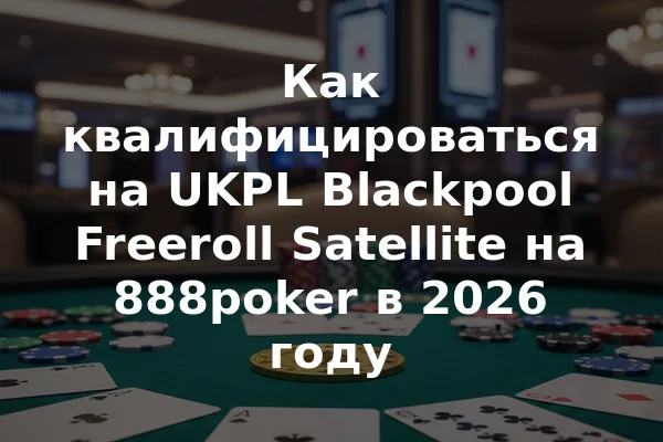 Как квалифицироваться на UKPL Blackpool Freeroll Satellite на 888poker в 2026 году