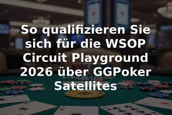So qualifizieren Sie sich für die WSOP Circuit Playground 2026 über GGPoker Satellites
