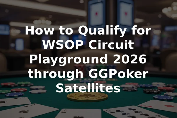 How to Qualify for WSOP Circuit Playground 2026 through GGPoker Satellites