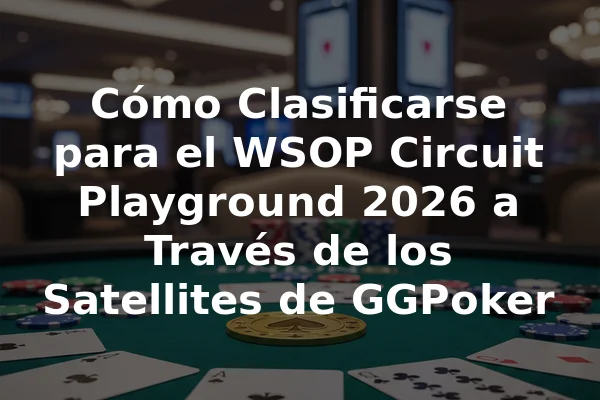 Cómo Clasificarse para el WSOP Circuit Playground 2026 a Través de los Satellites de GGPoker