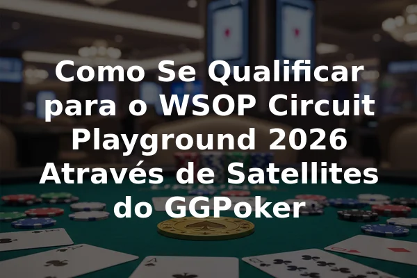 Como Se Qualificar para o WSOP Circuit Playground 2026 Através de Satellites do GGPoker