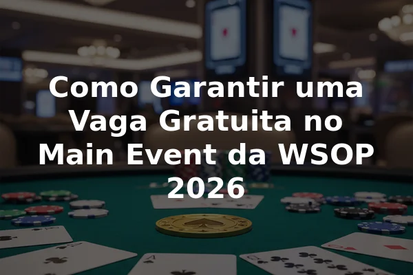 Como Garantir uma Vaga Gratuita no Main Event da WSOP 2026