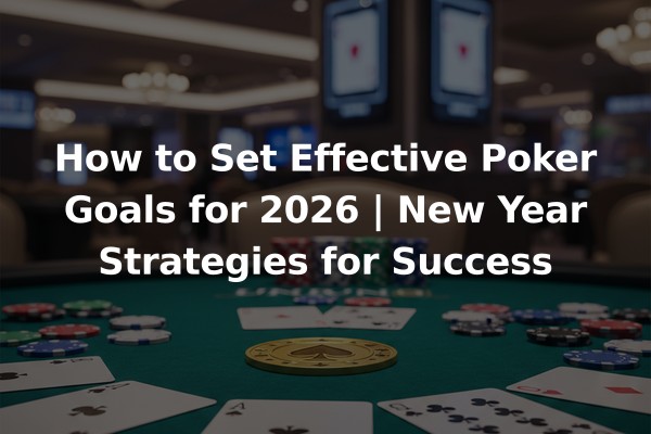 How to Set Effective Poker Goals for 2026 | New Year Strategies for Success