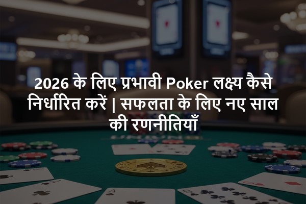 2026 के लिए प्रभावी Poker लक्ष्य कैसे निर्धारित करें | सफलता के लिए नए साल की रणनीतियाँ