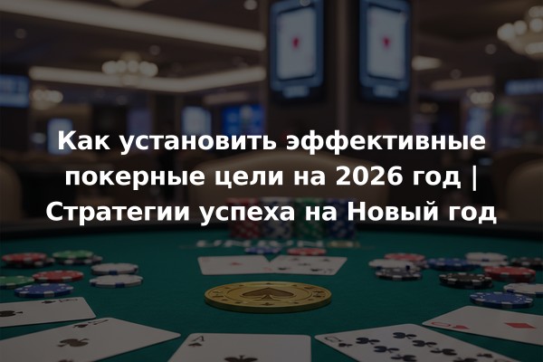 Как установить эффективные покерные цели на 2026 год | Стратегии успеха на Новый год