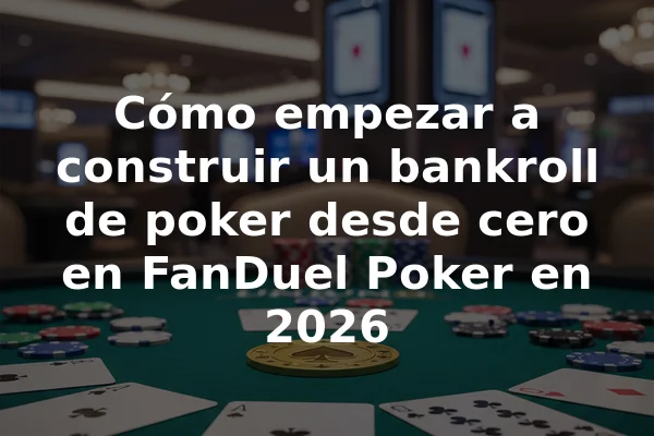 Cómo empezar a construir un bankroll de poker desde cero en FanDuel Poker en 2026