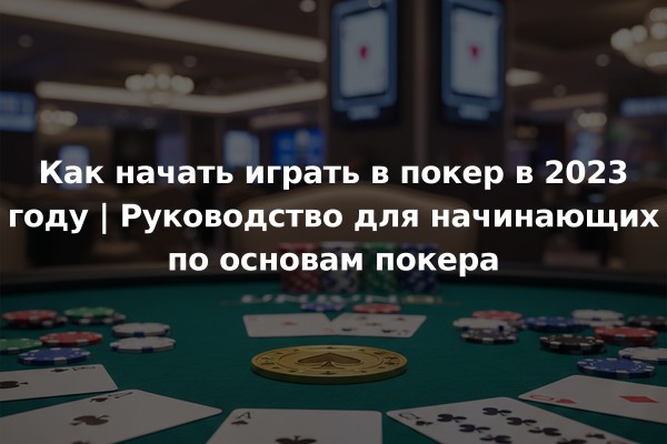 Как начать играть в покер в 2023 году | Руководство для начинающих по основам покера