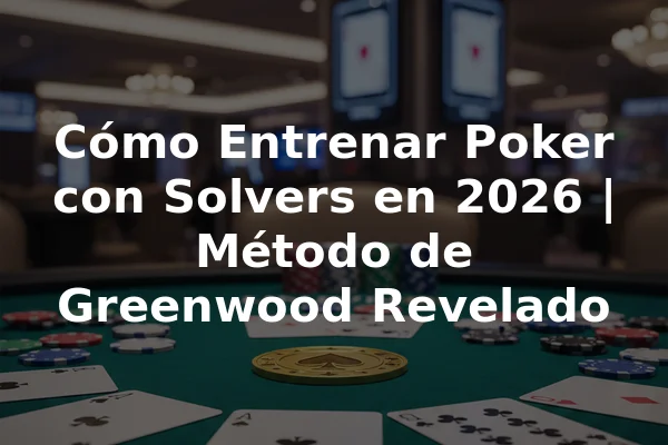 Cómo Entrenar Poker con Solvers en 2026 | Método de Greenwood Revelado