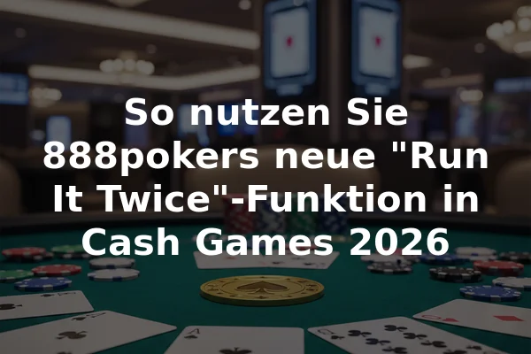 So nutzen Sie 888pokers neue "Run It Twice"-Funktion in Cash Games 2026