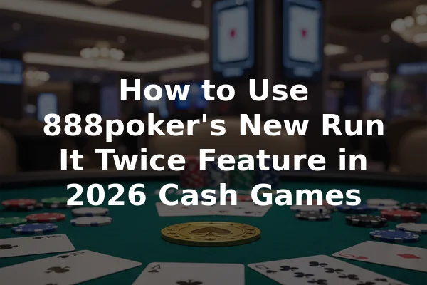 How to Use 888poker's New Run It Twice Feature in 2026 Cash Games