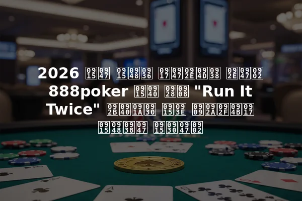 2026 के कैश गेम्स में 888poker की नई "Run It Twice" फीचर का उपयोग कैसे करें