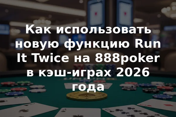 Как использовать новую функцию Run It Twice на 888poker в кэш-играх 2026 года