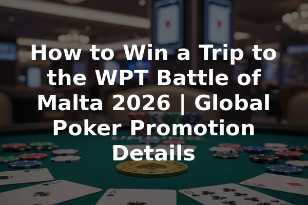 How to Win a Trip to the WPT Battle of Malta 2026 | Global Poker Promotion Details