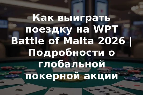 Как выиграть поездку на WPT Battle of Malta 2026 | Подробности о глобальной покерной акции