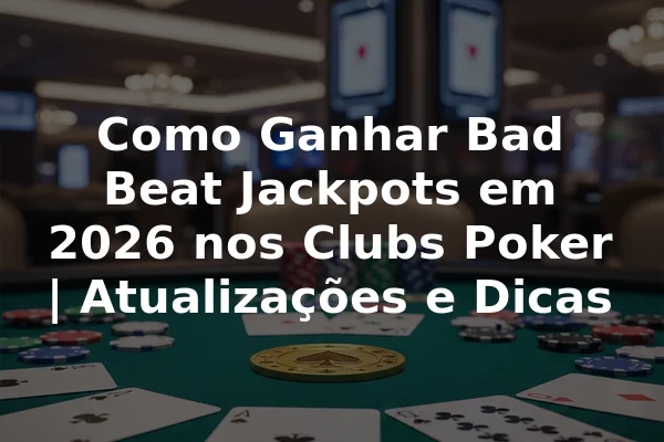 Como Ganhar Bad Beat Jackpots em 2026 nos Clubs Poker | Atualizações e Dicas