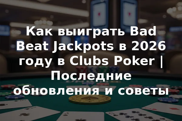 Как выиграть Bad Beat Jackpots в 2026 году в Clubs Poker | Последние обновления и советы