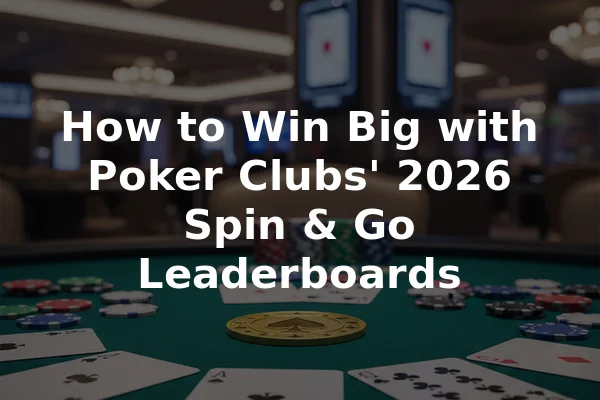 How to Win Big with Poker Clubs' 2026 Spin & Go Leaderboards