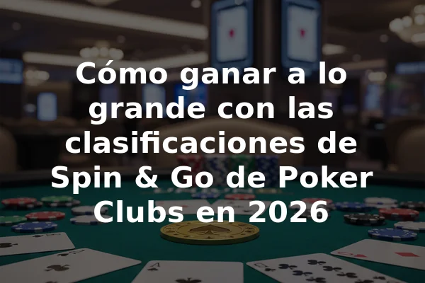 Cómo ganar a lo grande con las clasificaciones de Spin & Go de Poker Clubs en 2026