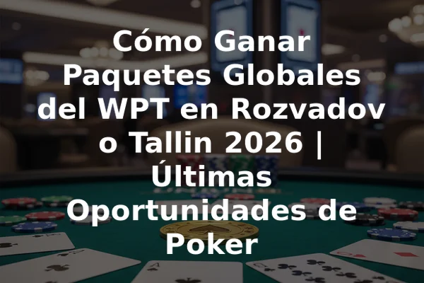 Cómo Ganar Paquetes Globales del WPT en Rozvadov o Tallin 2026 | Últimas Oportunidades de Poker