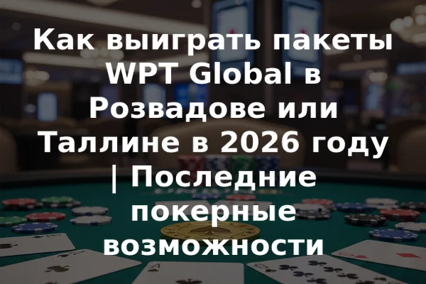 Как выиграть пакеты WPT Global в Розвадове или Таллине в 2026 году | Последние покерные возможности