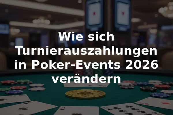 Wie sich Turnierauszahlungen in Poker-Events 2026 verändern