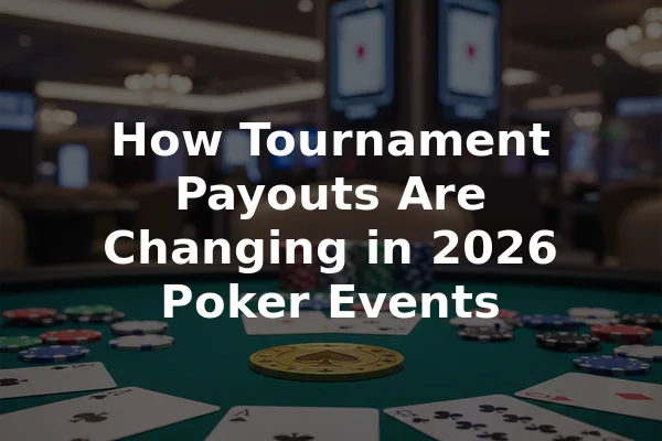 How Tournament Payouts Are Changing in 2026 Poker Events